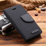 Wallet Case Black zu iPhone 5/5S/SE