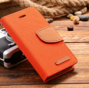 Wallet Case Orange zu iPhone 5/5S/SE