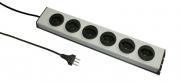 Mehrfachsteckdose/Steckdosenleiste Typ 13 10 A schwarz/grau